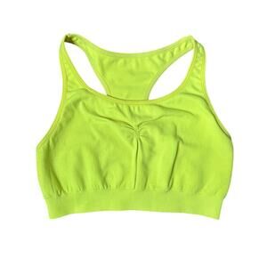 Aerie Neon Yellow Sports Bra - Small